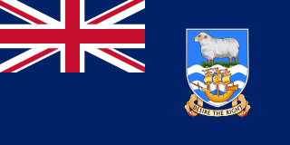 The Falkland Islands Malvinas flag